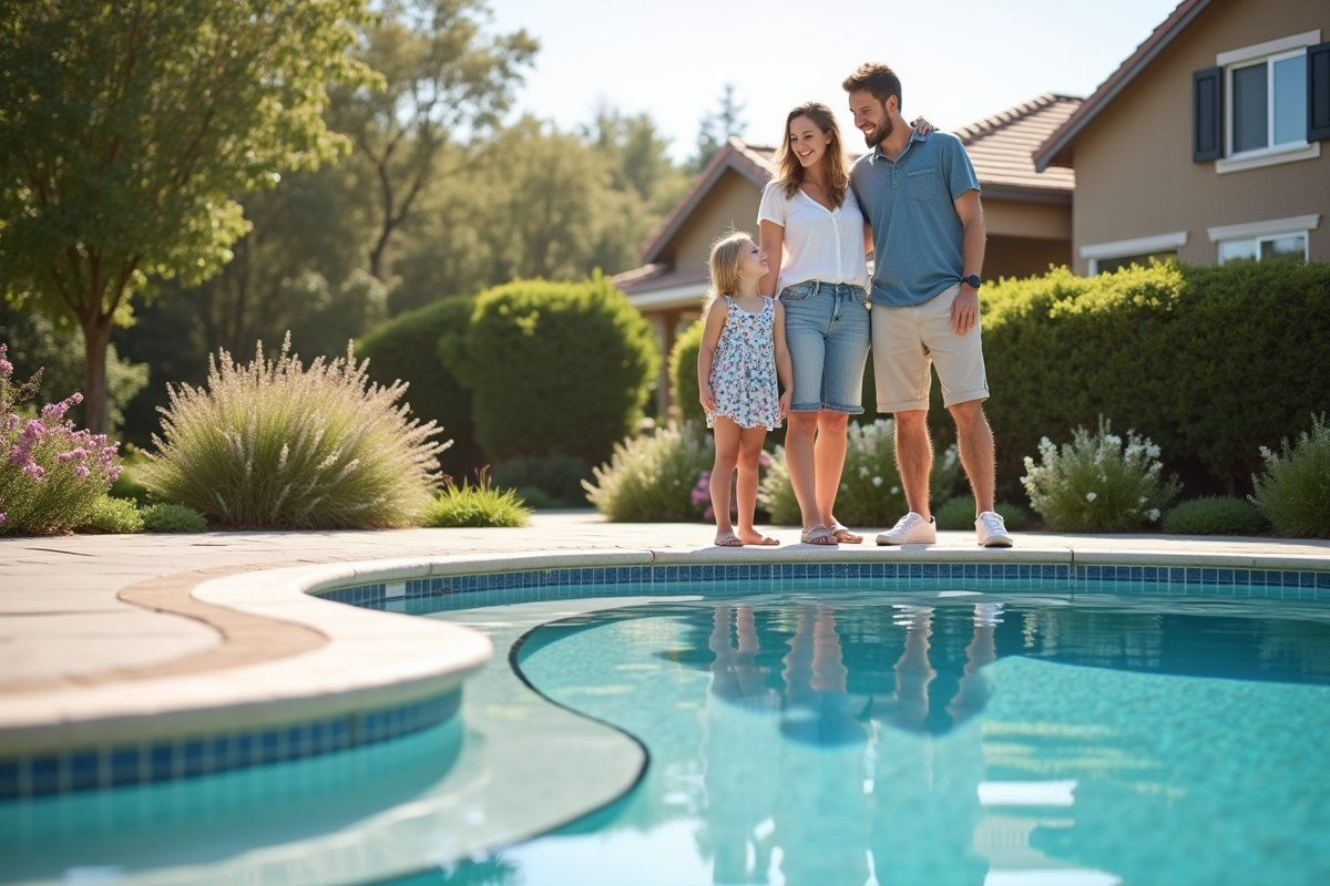 Famille discutant près d